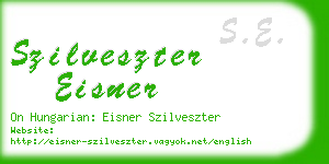 szilveszter eisner business card